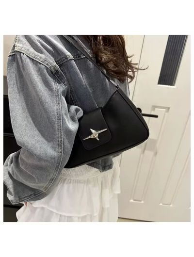 2024 Classic Y2K Small Purse Luxury Brand Female Handbags Vintage PU Leather Shoulder Bags for Women Daily Ladies Underarm Bag