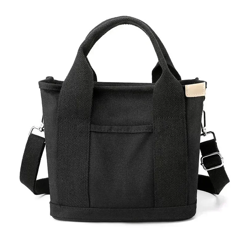 Small Bag with Zipper This Thousand Layer Bags Small Lady Single Shoulder Portable Thickened Canvas Mobile Phone Bucket Tote Bag_10