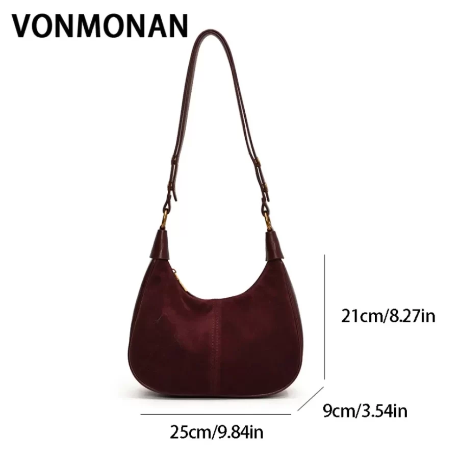 Small PU Leather Nubuck Underarm Bags Ladies Shoulder Bag for Women New Trend Women's Handbags Y2K Style Messenger Sac A Main_4