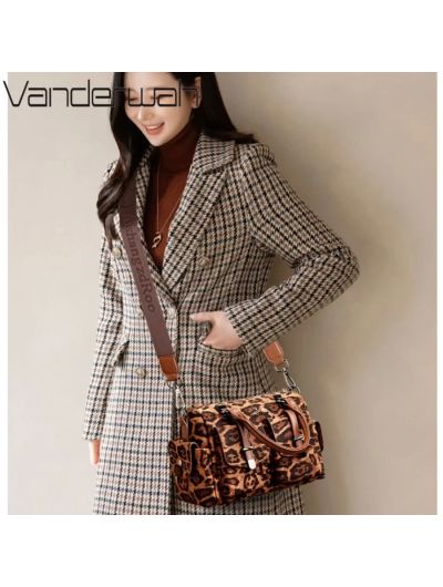 High Capacity Leopard Print Ladies Handbags Versatile Messenger Bags High Quality Luxury Women's Shoulder Bags Ladies'Hand Bags