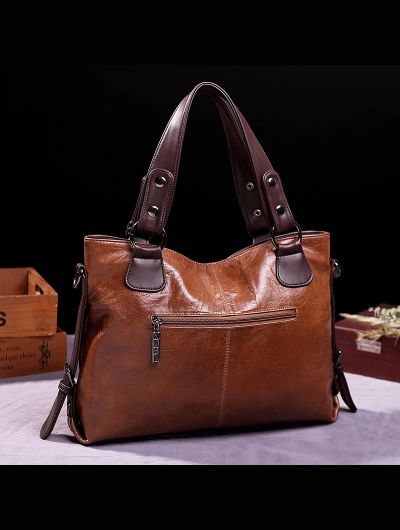 New Fashion Casual Tote Bag Women Handbags Soft Leather Shoulder Bags  For 2023 Ladies Vintage Big Capacity Crossbody Hand Bag